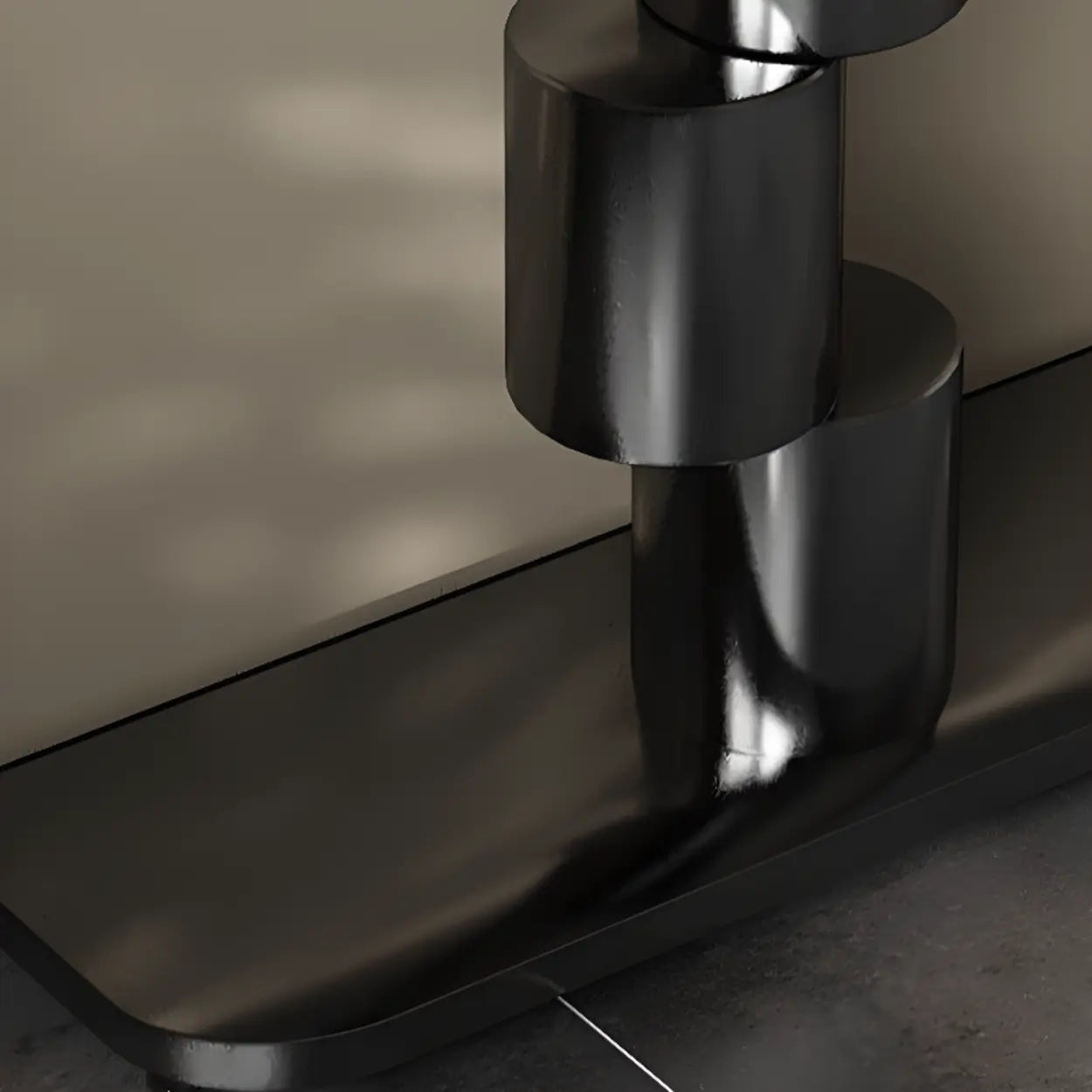 Half-Moon Stone Abstract Console Table