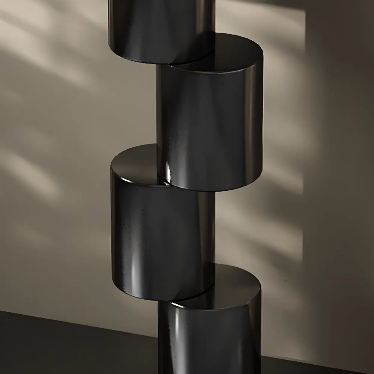 Half-Moon Stone Abstract Console Table — Gold