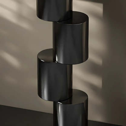 Half-Moon Stone Abstract Console Table — Gold