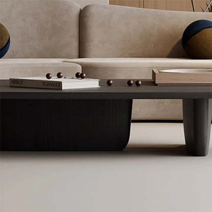 Abstract Black Arc Rectangle Coffee Table