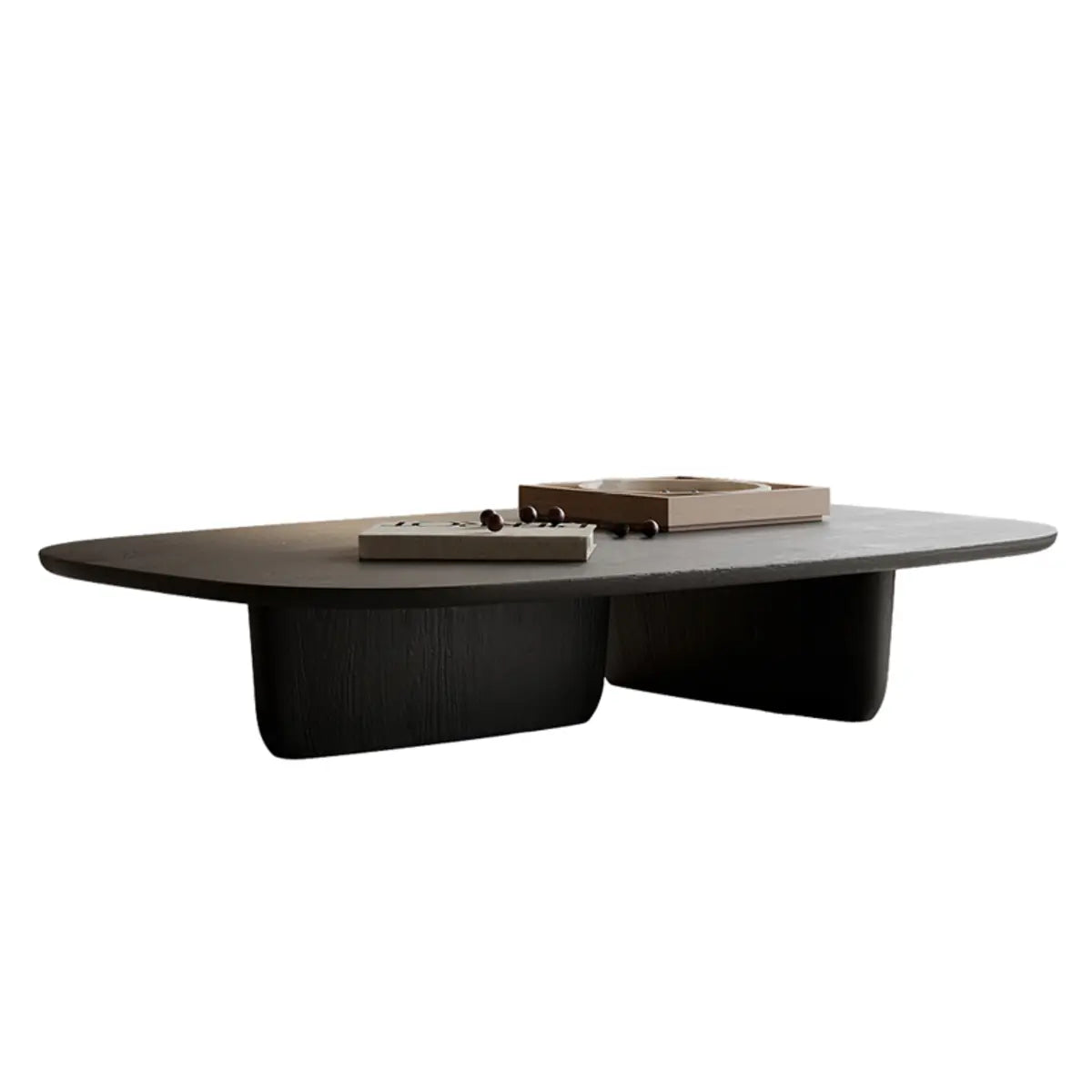 Abstract Black Arc Rectangle Coffee Table