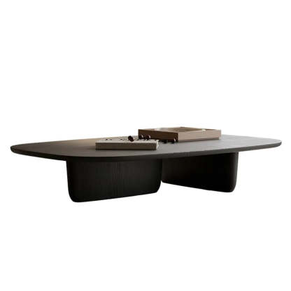 Abstract Black Arc Rectangle Coffee Table