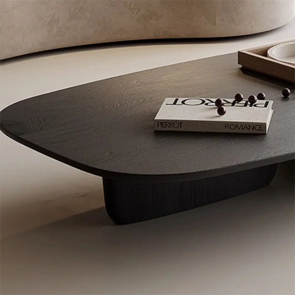 Abstract Black Arc Rectangle Coffee Table