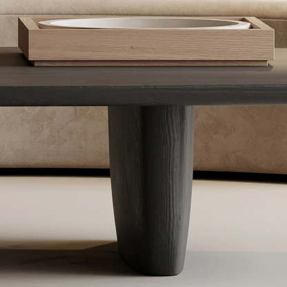 Abstract Black Arc Rectangle Coffee Table