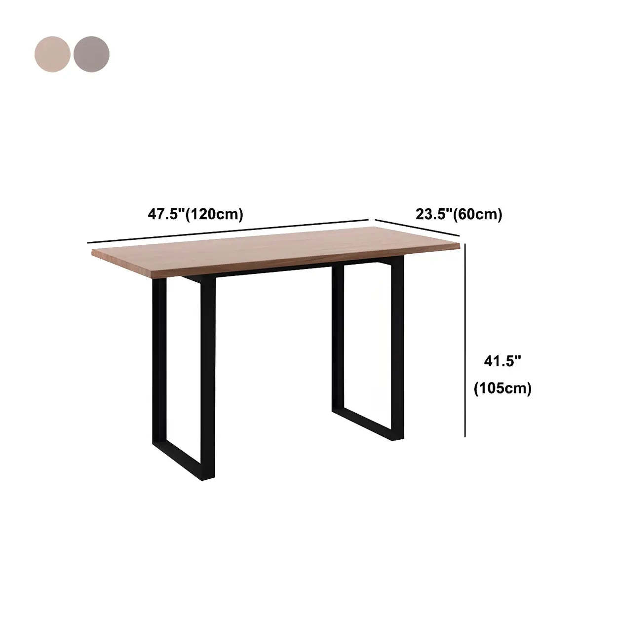 Brown Walnut Wood Large Dining Bar Table — Without Chairs / Walnut
