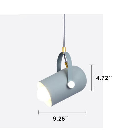 Macaron Metal Cylinder Spotlight Adjustable Pendant Light