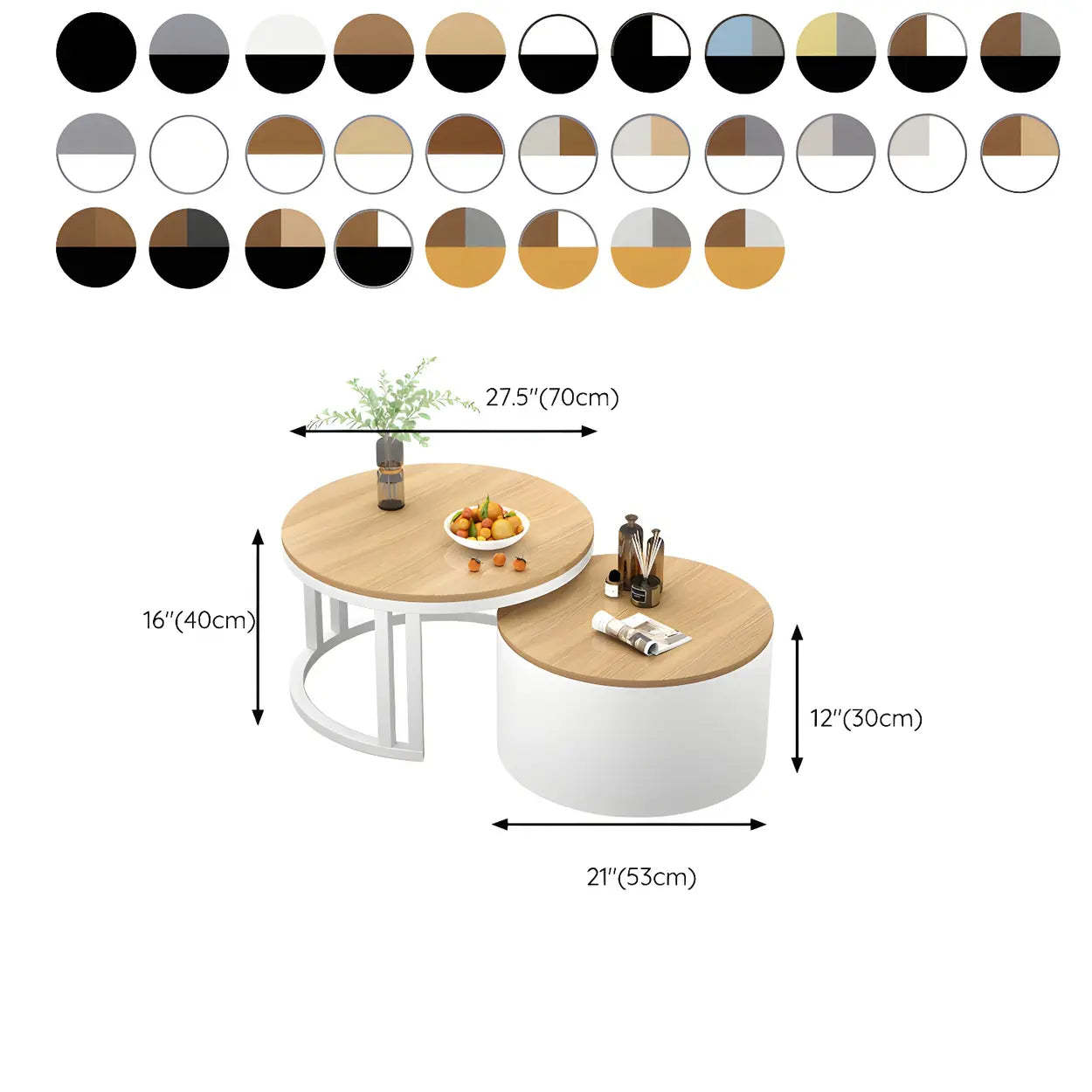 Round Storage Nesting Coffee Tables