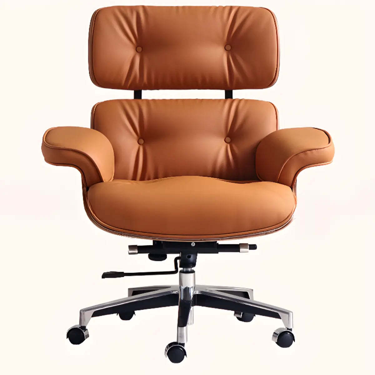 Aluminum Frame Leather Office Chair with Headrest