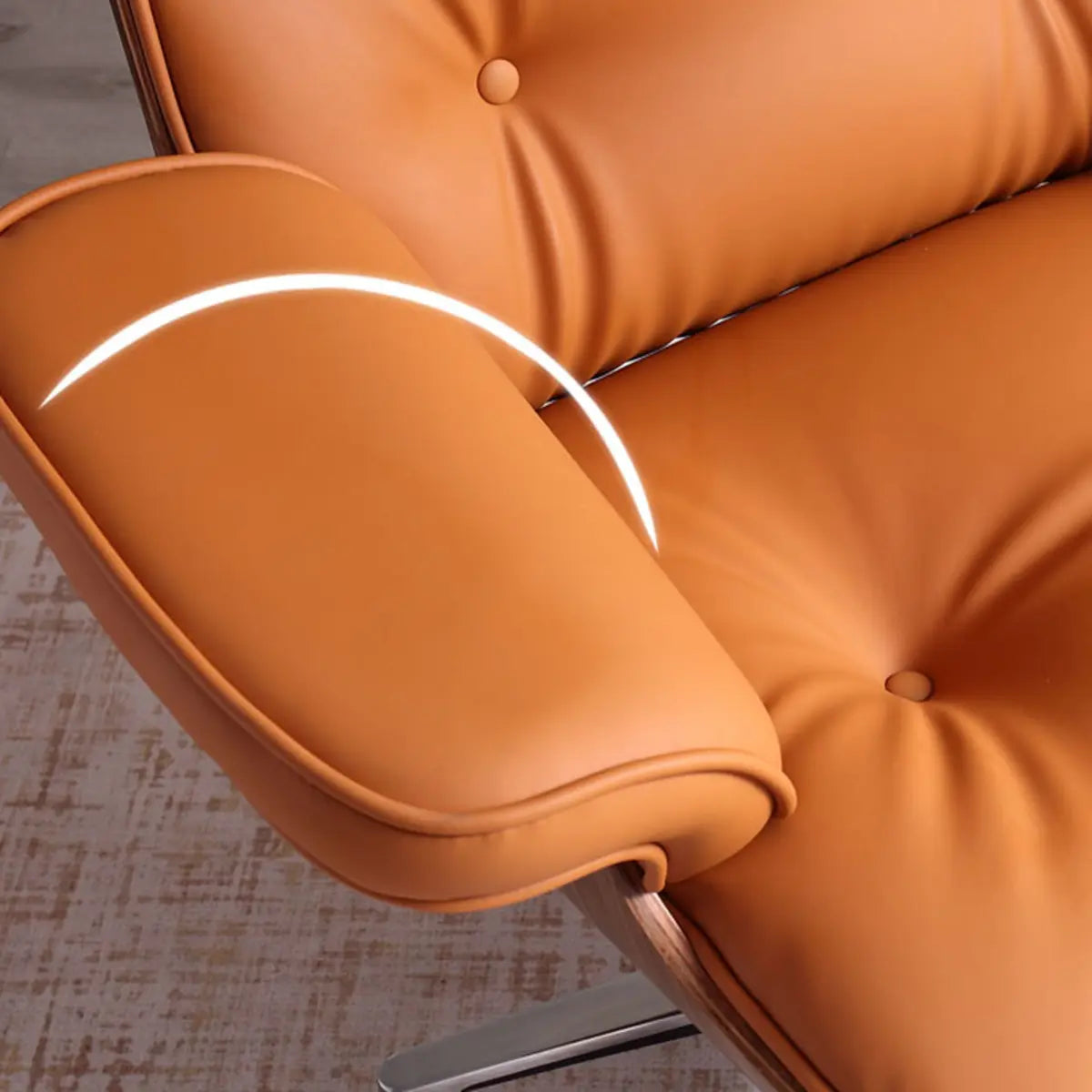 Aluminum Frame Leather Office Chair with Headrest