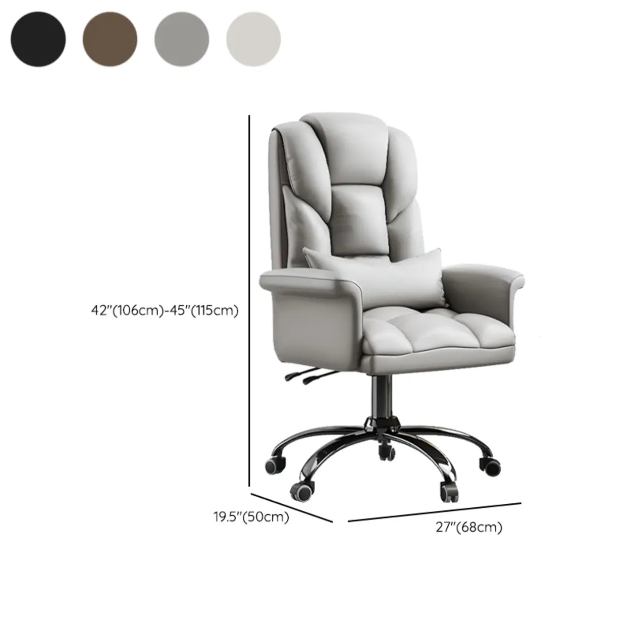 Adjustable Ergonomic Leather Office Chair