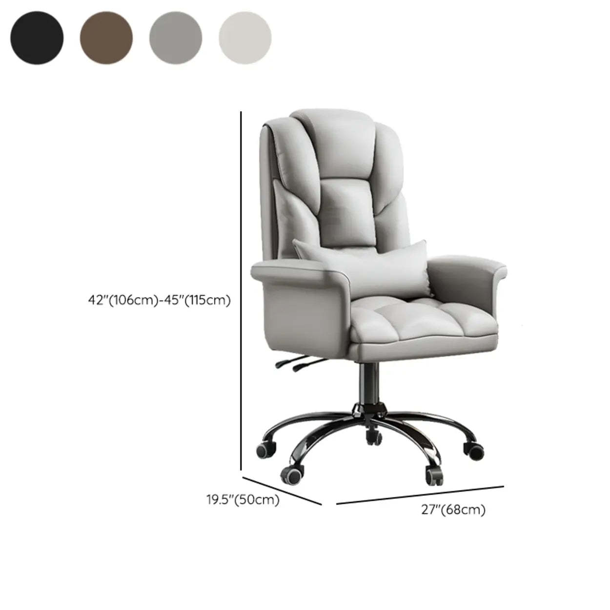 Adjustable Ergonomic Leather Office Chair