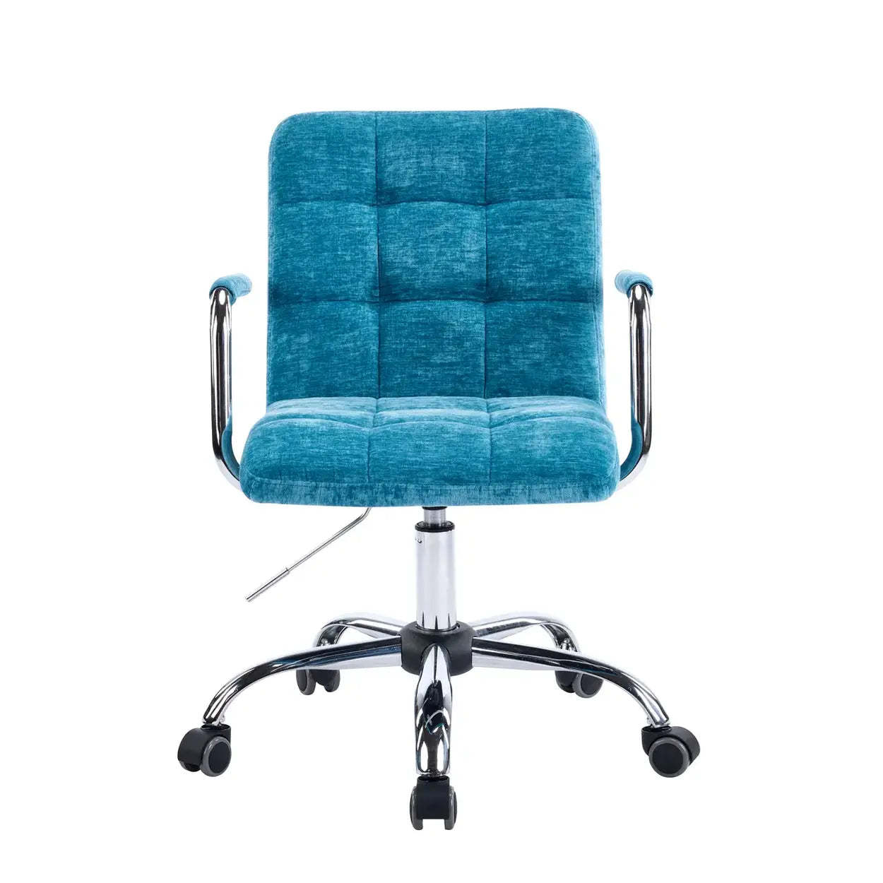 Blue Upholstered Swivel Ergonomic Office Chair
