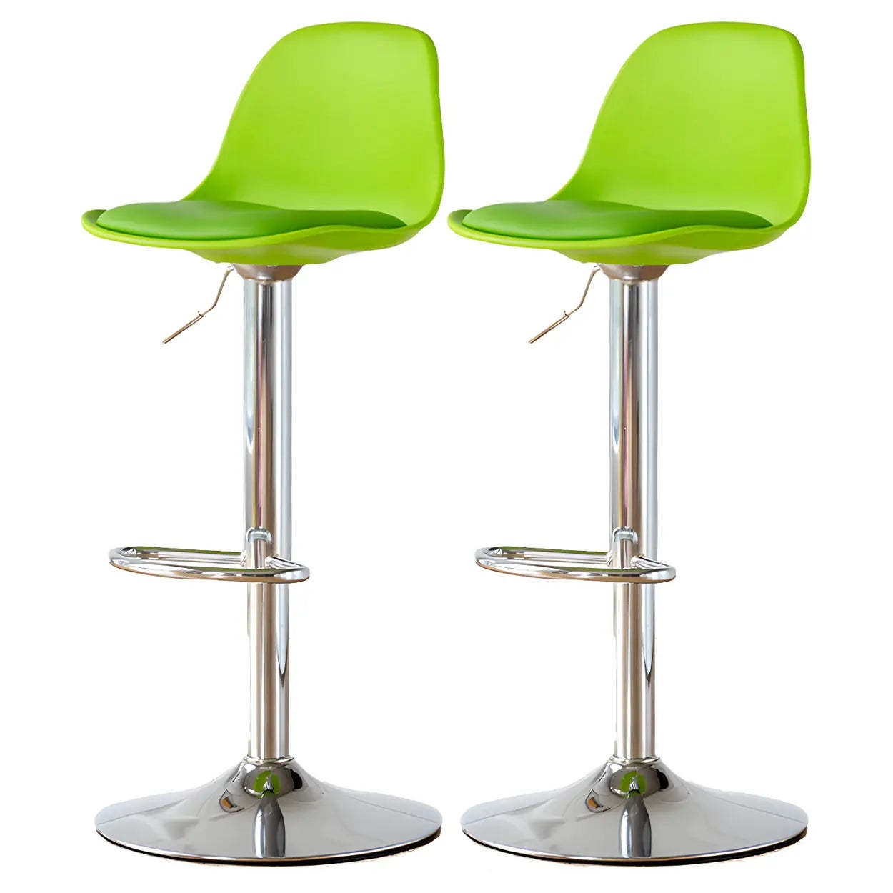 Adjustable Leather Bucket Swivel Bar Stool