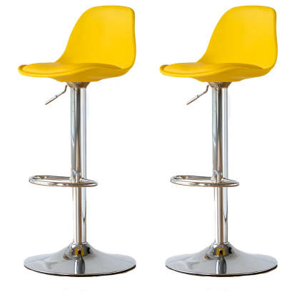 Adjustable Leather Bucket Swivel Bar Stool