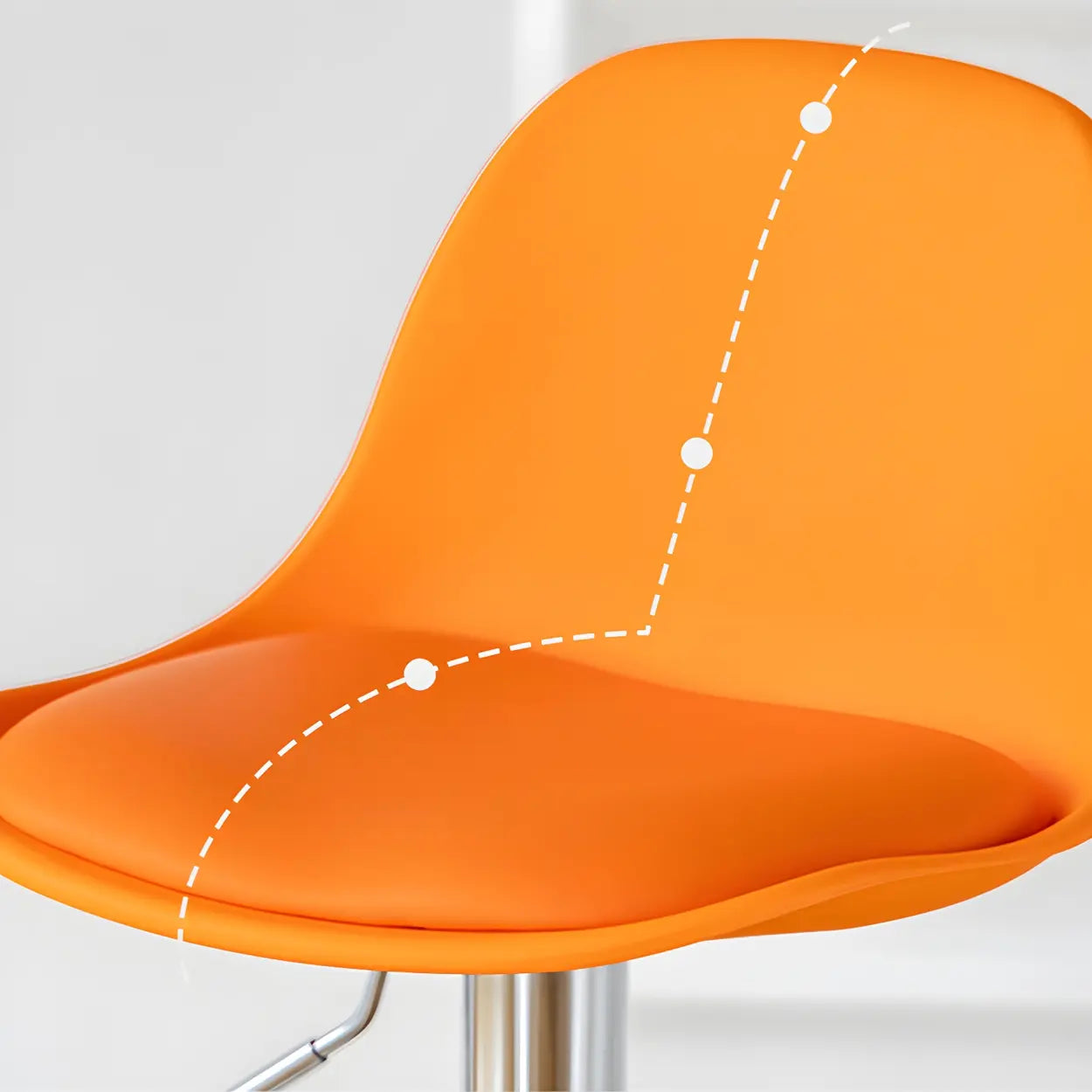 Adjustable Leather Bucket Swivel Bar Stool