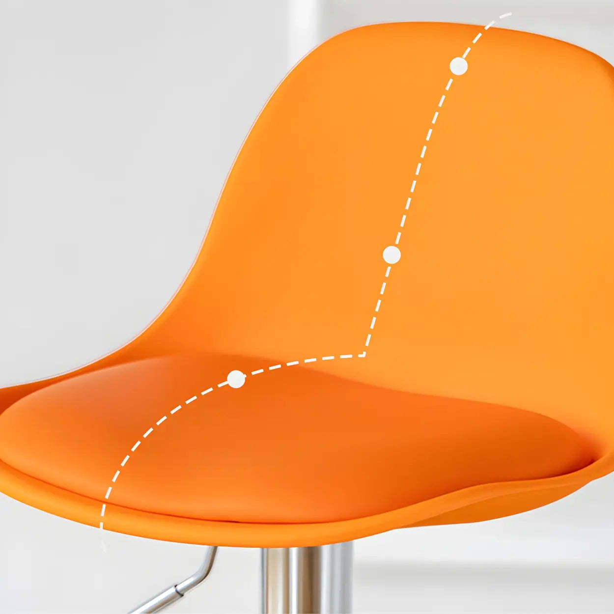 Adjustable Leather Bucket Swivel Bar Stool