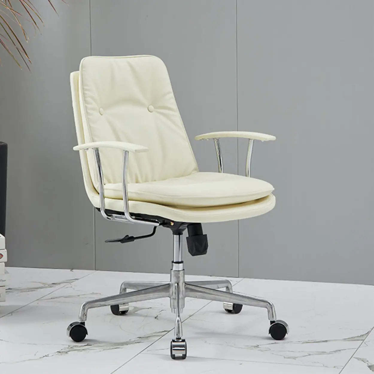 Lighom arms leather fabric aluminum office chairs for office