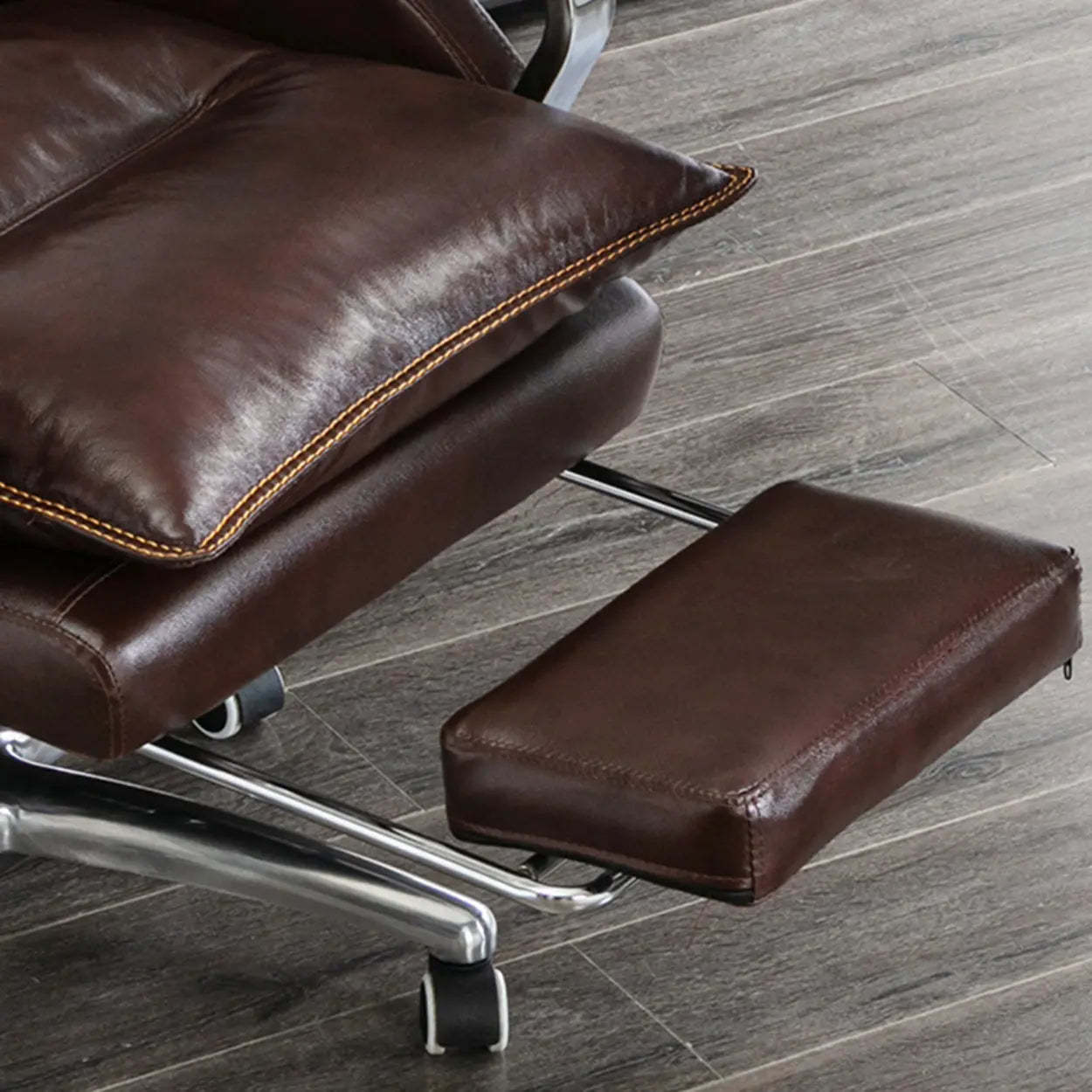 Adjustable Leather Swivel Recliner Office Chair