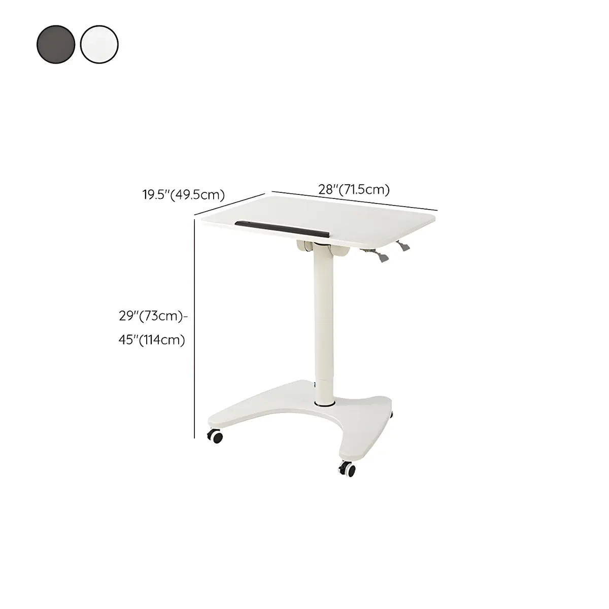 Adjustable Foldable Small White Wood Standing Desk