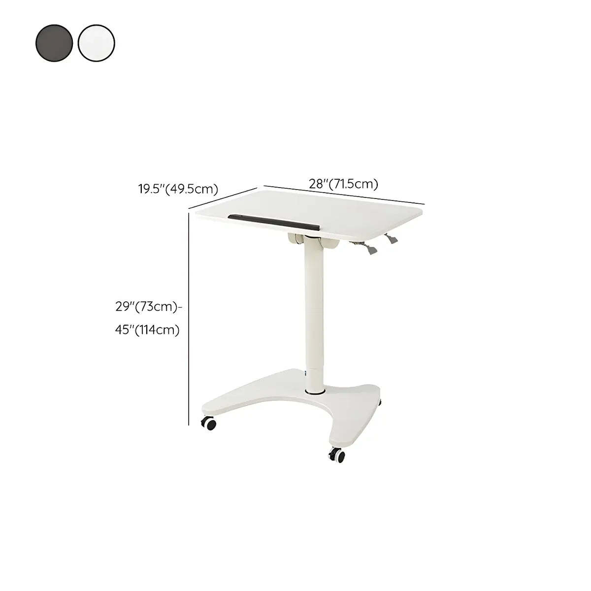 Adjustable Foldable Small White Wood Standing Desk