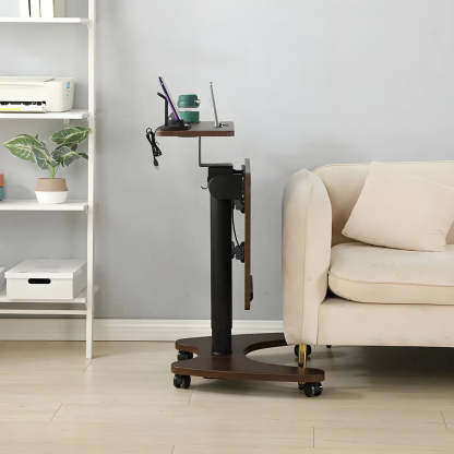 Adjustable Foldable Small White Wood Standing Desk — White / Without Keyboard Tray / Without Chairs