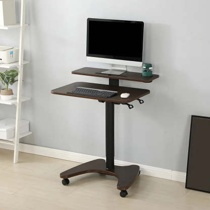 Adjustable Foldable Small White Wood Standing Desk