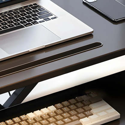 Adjustable Black Wood Folding Trestle Standing Desk