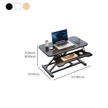 Adjustable Black Wood Folding Trestle Standing Desk