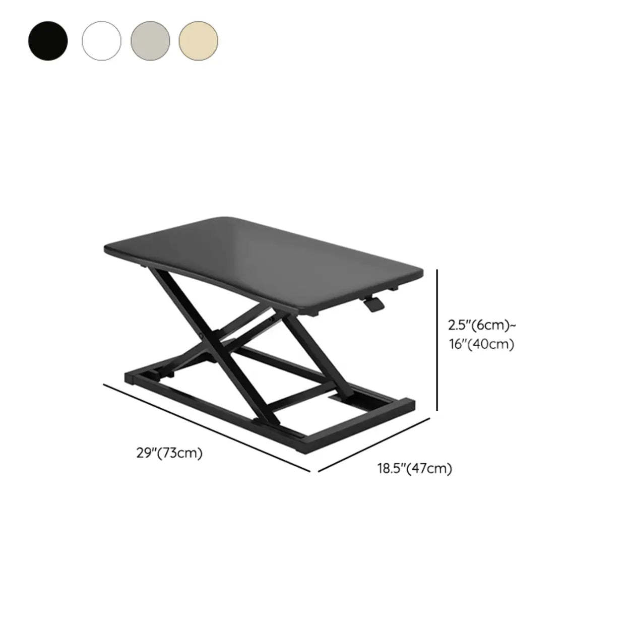 Adjustable Folding Wood Trestle Standing Desk