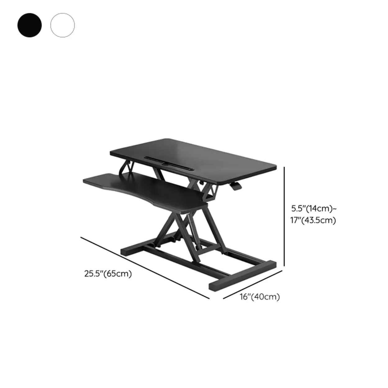 Adjustable Folding Wood Trestle Standing Desk