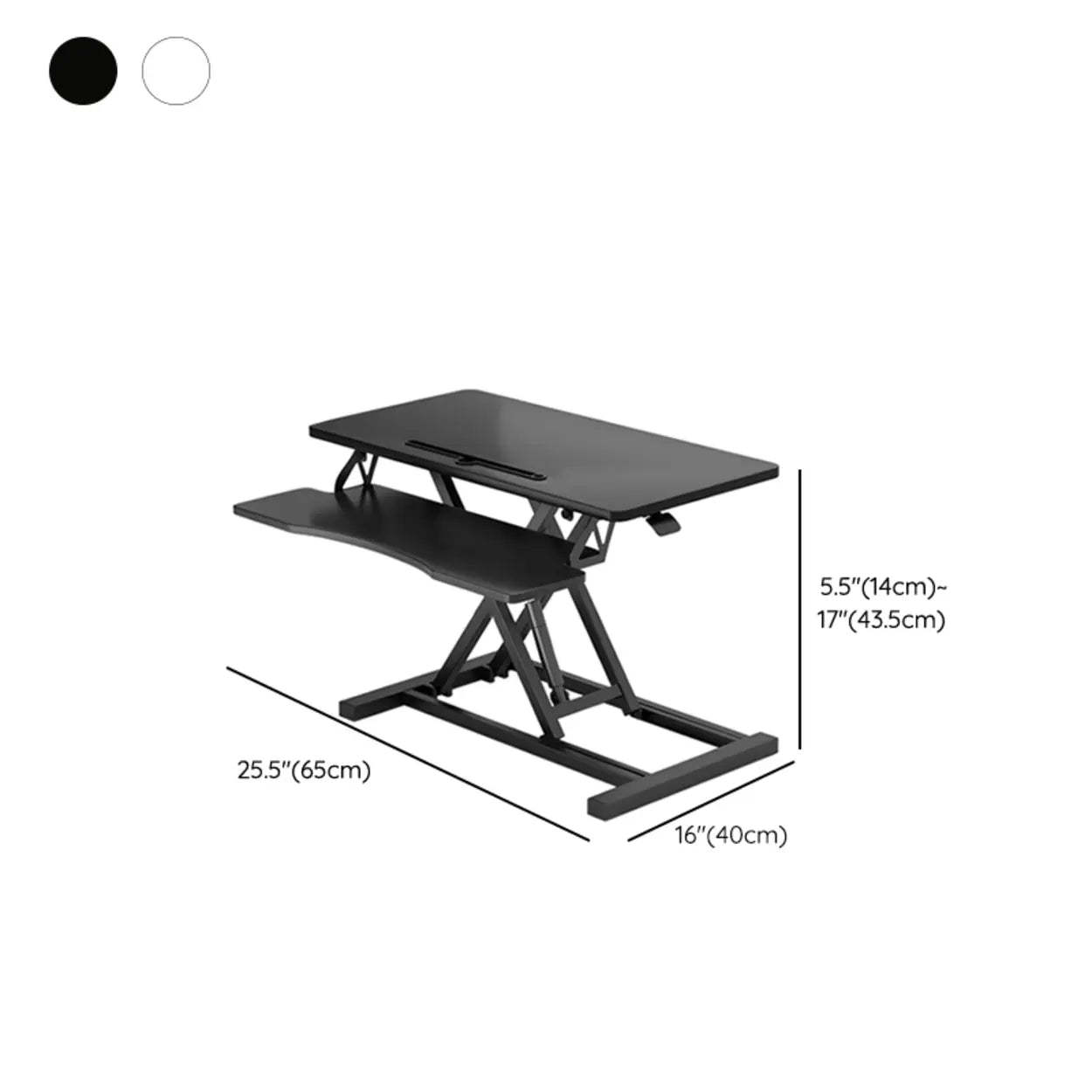 Adjustable Folding Wood Trestle Standing Desk