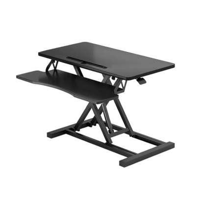Adjustable Folding Wood Trestle Standing Desk — White / Table Only