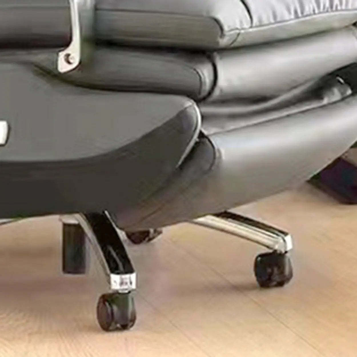 Adjustable Gray Ergonomic Leather Swivel Task Chair