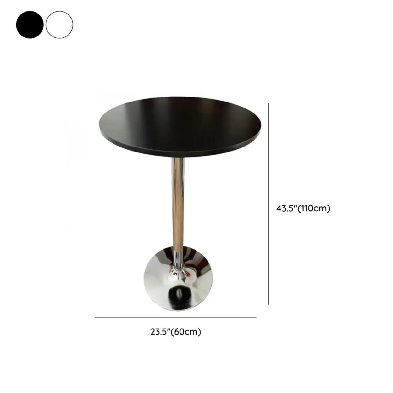 Modern Round Adjustable Bistro Bar Height Table