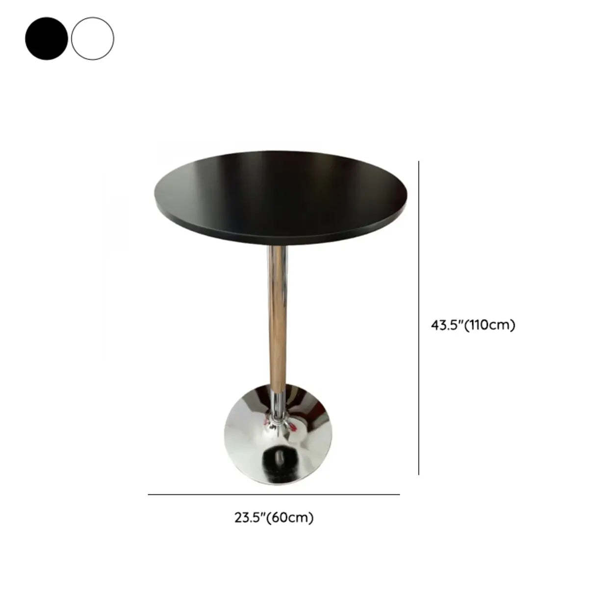Modern Round Adjustable Bistro Bar Height Table