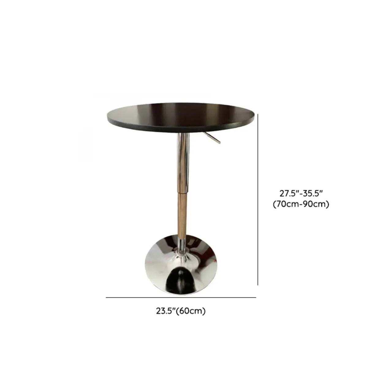 Modern Round Adjustable Bistro Bar Height Table