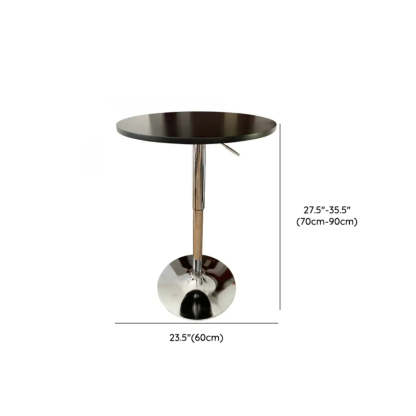 Modern Round Adjustable Bistro Bar Height Table