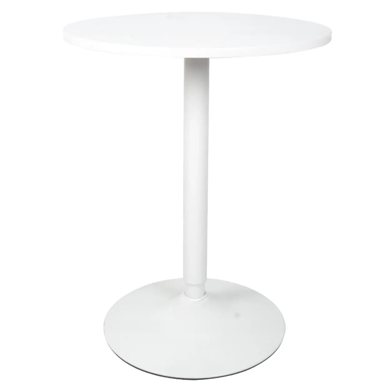 Modern Round Adjustable Bistro Bar Height Table — Black-Silver / Table Only