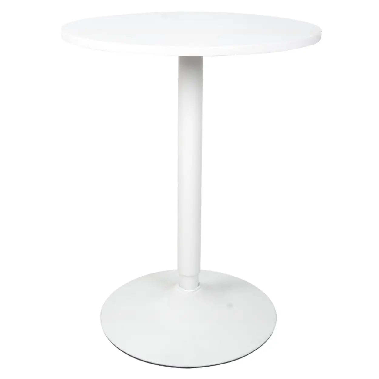 Modern Round Adjustable Bistro Bar Height Table — Black-Silver / Table Only