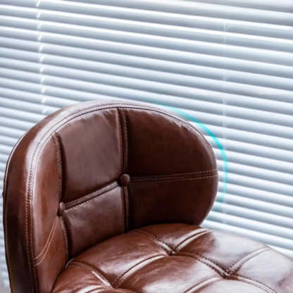 Swivel Bar Stool with Cushioned Back