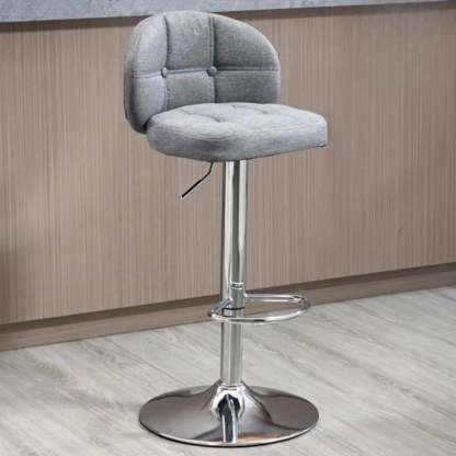 Swivel Bar Stool with Cushioned Back