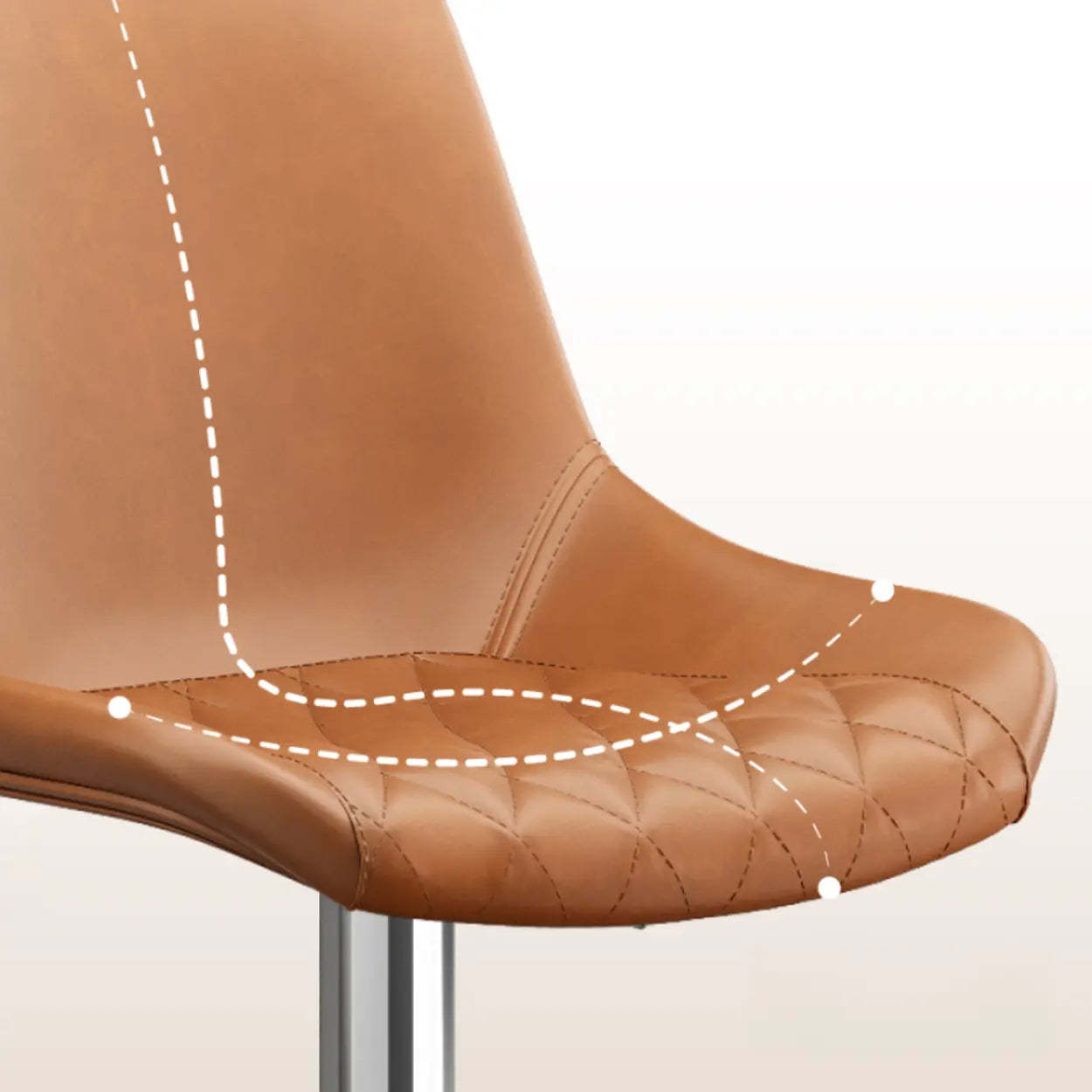 Adjustable Swivel Leather Bar Stool with Footrest