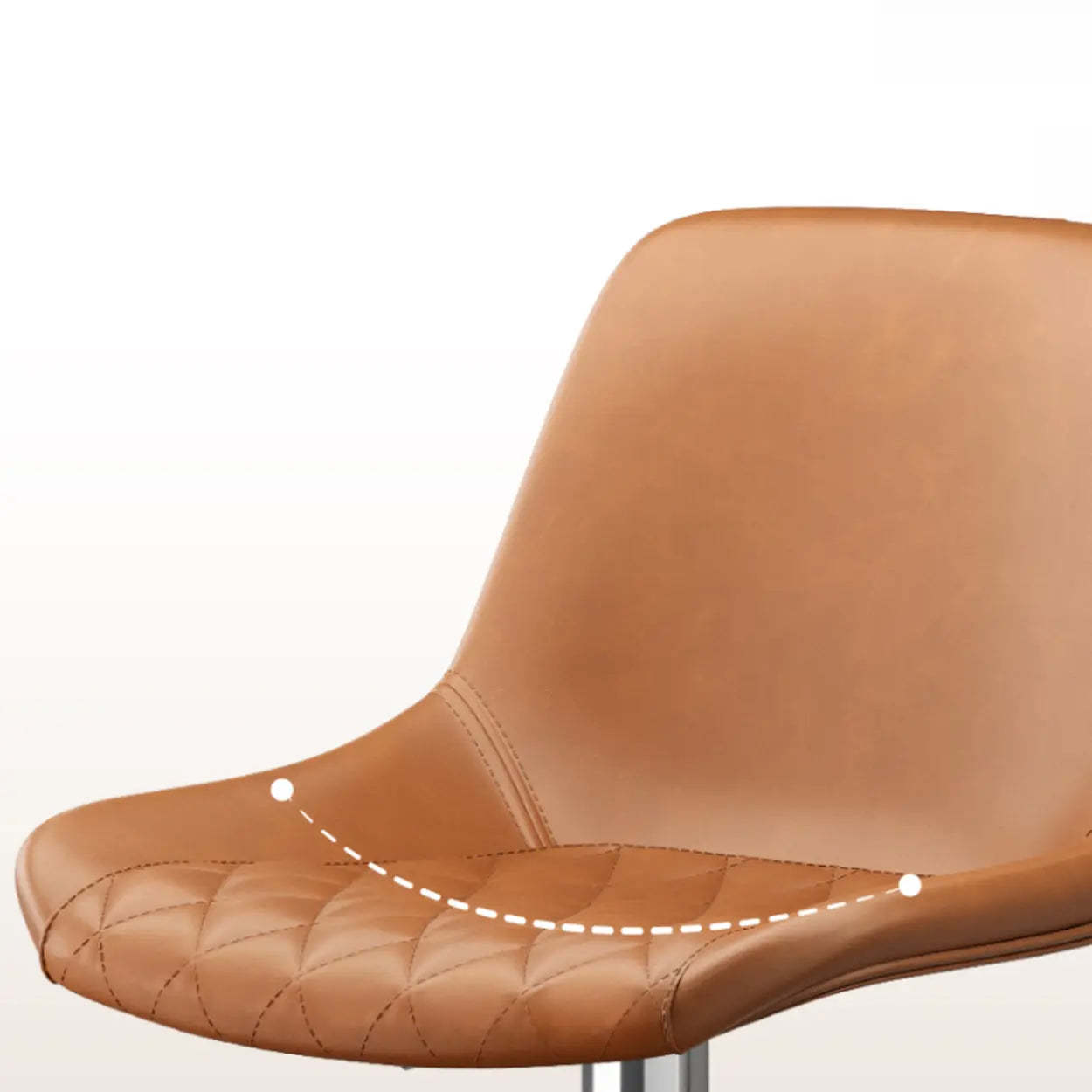 Adjustable Swivel Leather Bar Stool with Footrest