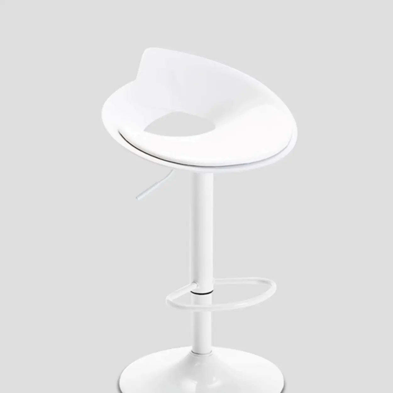 Adjustable Height Metal Leather Bucket Swivel Bar Stool