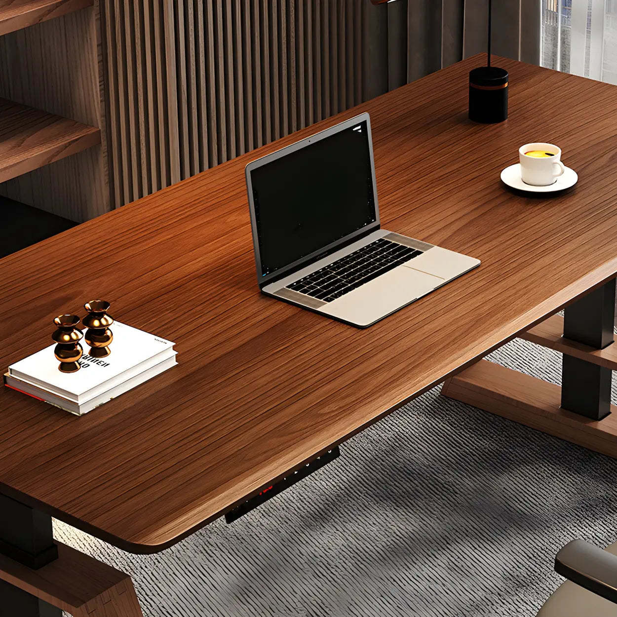 Adjustable Wood T-Base Standing Desk