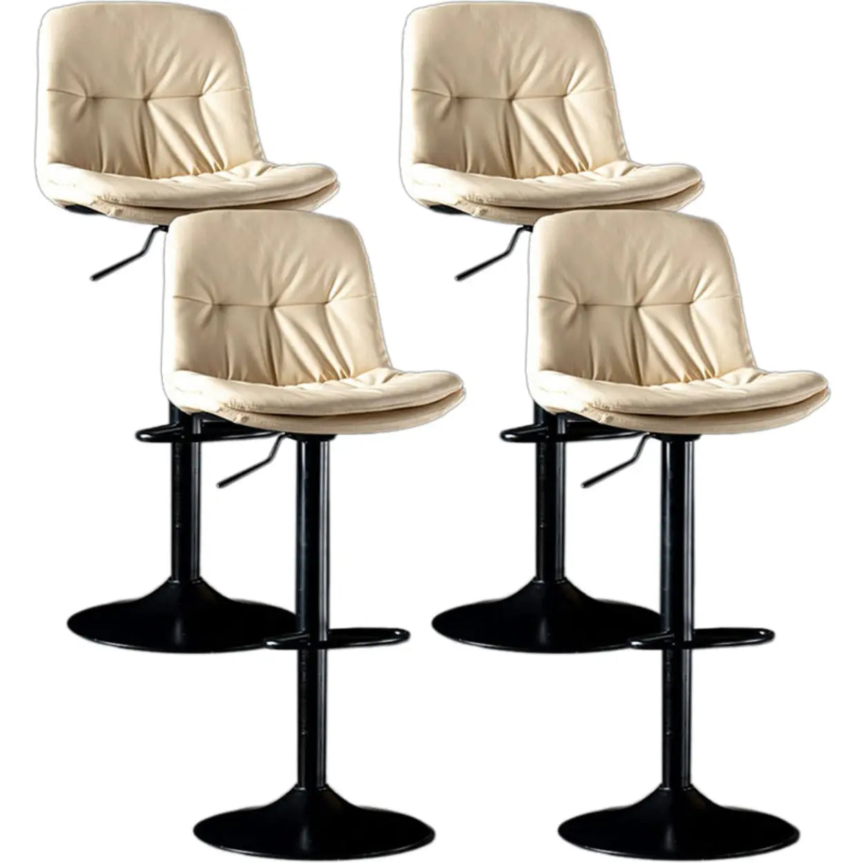 Adjustable Leather Swivel Bar Stool