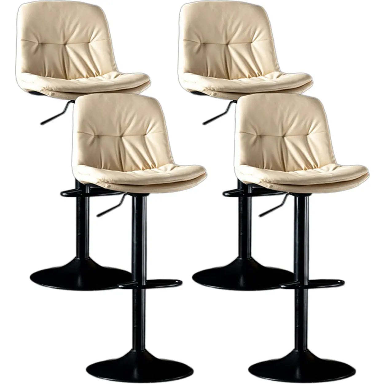Adjustable Leather Swivel Bar Stool