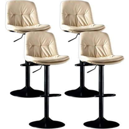 Adjustable Leather Swivel Bar Stool