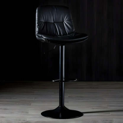 Adjustable Leather Swivel Bar Stool