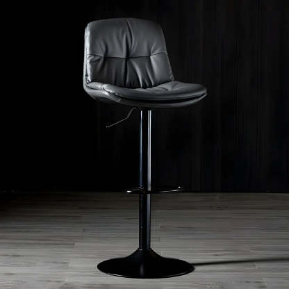 Adjustable Leather Swivel Bar Stool